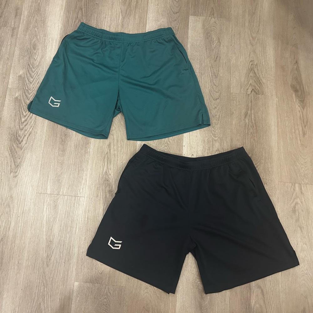 Black and Teal Athletic Shorts